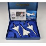 Concorde memorabilia - Bravo Delta Models Ltd three Concorde models 1969-2003, boxed with book,