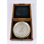 A compensated aneroid barometer by Brady & Martin Ltd, Newcastle-on-Tyne, the 4 3/8in. silvered dial