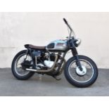 A Classic 1956 Triumph T110 bobber conversion with 1948 Triumph speed twin engine, various