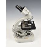 A vintage cased Carl Zeiss microscope, 872E power supply, marked Z.Prüf. 681533 - Carl Zeiss