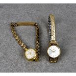 A mid-century Bernex ladies 18ct gold cased wrist watch, 1950s, signed manual wind movement, 14mm.