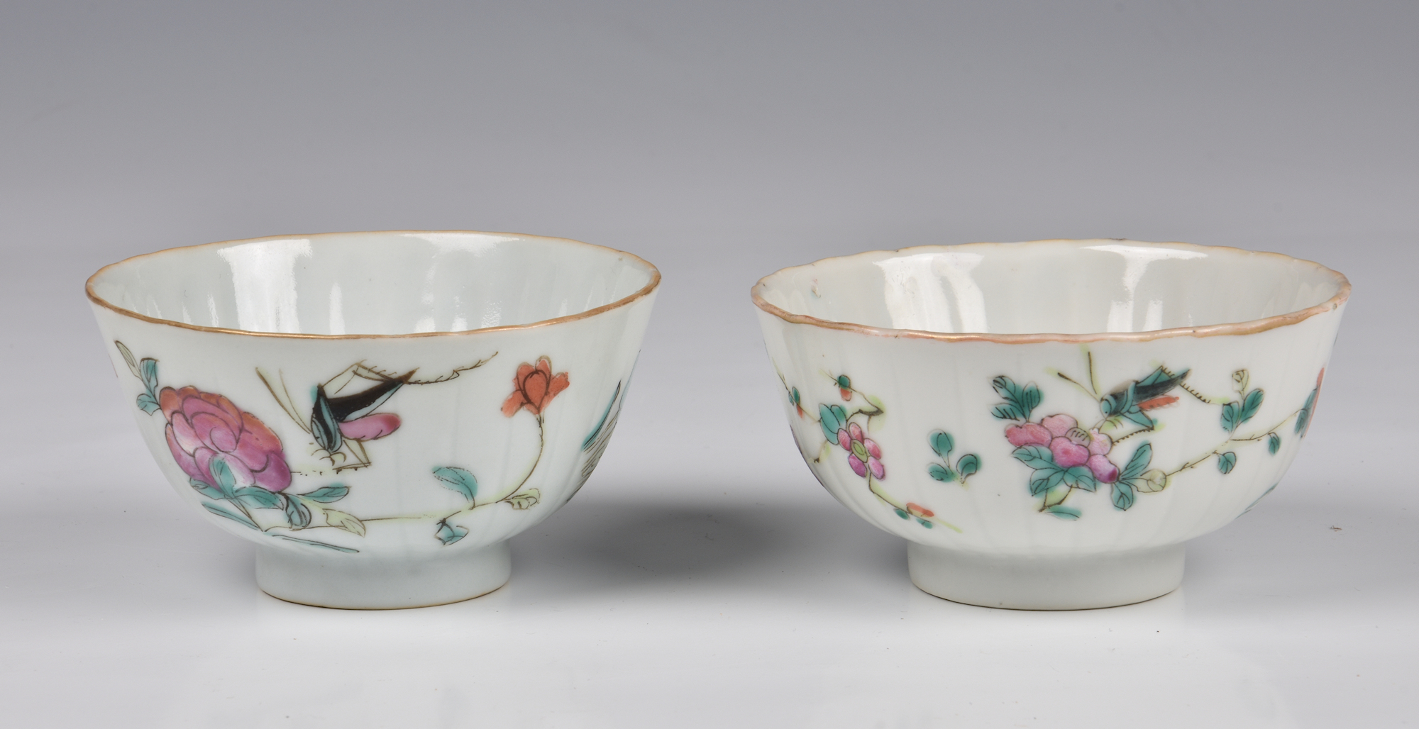 Five Chinese famille rose small bowls, 19th / early 20th century, including a matched pair of - Image 19 of 19