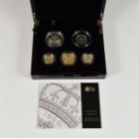 Numismatics interest - The Royal Mint 2010 UK Silver Five Coin Piedfort Set, complete with booklet/