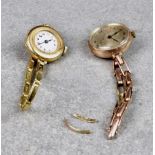 Two antique ladies Rolex manual wind wrist watches, both with London import hallmarks for 1916,