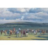 Neil Cawthorne (British, b.1936), ‘Cheltenham Festival Meeting–March’ oil on canvas, signed and