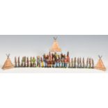 Britains lead Wild West Native Indian figures, including a Set 150 North American Indians with