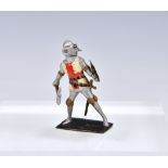 Richard Courtenay No. 18 pre-WW2 lead foot knight, Sir John Dalyngrygge, inscribed in gold to