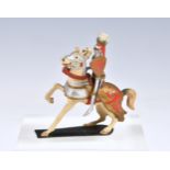 Richard Courtenay No. H6 B pre-WW2 lead mounted knight, the black painted base inscribed 'Soudich de