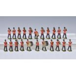 Britains lead soldiers - Set 27 Band of the Line, full set of twelve, 1920s version with gaitered,