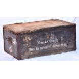 Guernsey German Occupation interest - German Military pine box painted grey