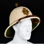 A 20th century Royal Marines white pith helmet