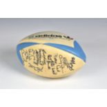 Rugby Interest - Official Match Ball, Rugby World Cup 1991, signed by the Scotland Team