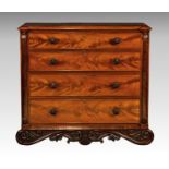 A good William IV mahogany four drawer chest