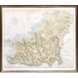 A reproduction Duke of Richmond map of Guernsey after the 1787 original