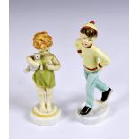 Two Royal Worcester 'Days of the week' figures