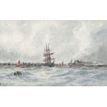 William Cannon (British, b.1840) Shipping off the Coast, watercolour, signed and dated