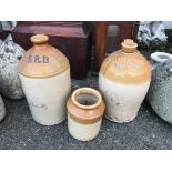 A Guernsey stoneware flagon by Price of Bristol impressed 'Peter Taylor, South Esplanade, Guernsey',