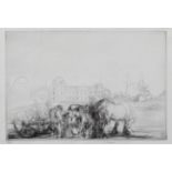 Edmund Blampied RE (Jersey, 1886-1966), 'Ostend', drypoint etching, c.1926, signed in pencil and