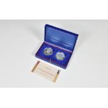 Royal Mint "Entente Cordiale" Silver two coin set 2004, limited edition No. 00033, with certificates