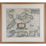 Robert Morden (fl. 1668-1703), The Smaller Islands of the British Ocean, the central panel depicting