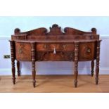 A William IV mahogany bowfront sideboard