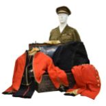 Royal Jersey Infantry interest - Lord Alexander Coutanche's uniforms contained in metal trunk, the