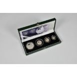 A Royal Mint United Kingdom Britannia Collection 2005 Silver Proof 4 Coin Set, £2, £1, 50p & 20p