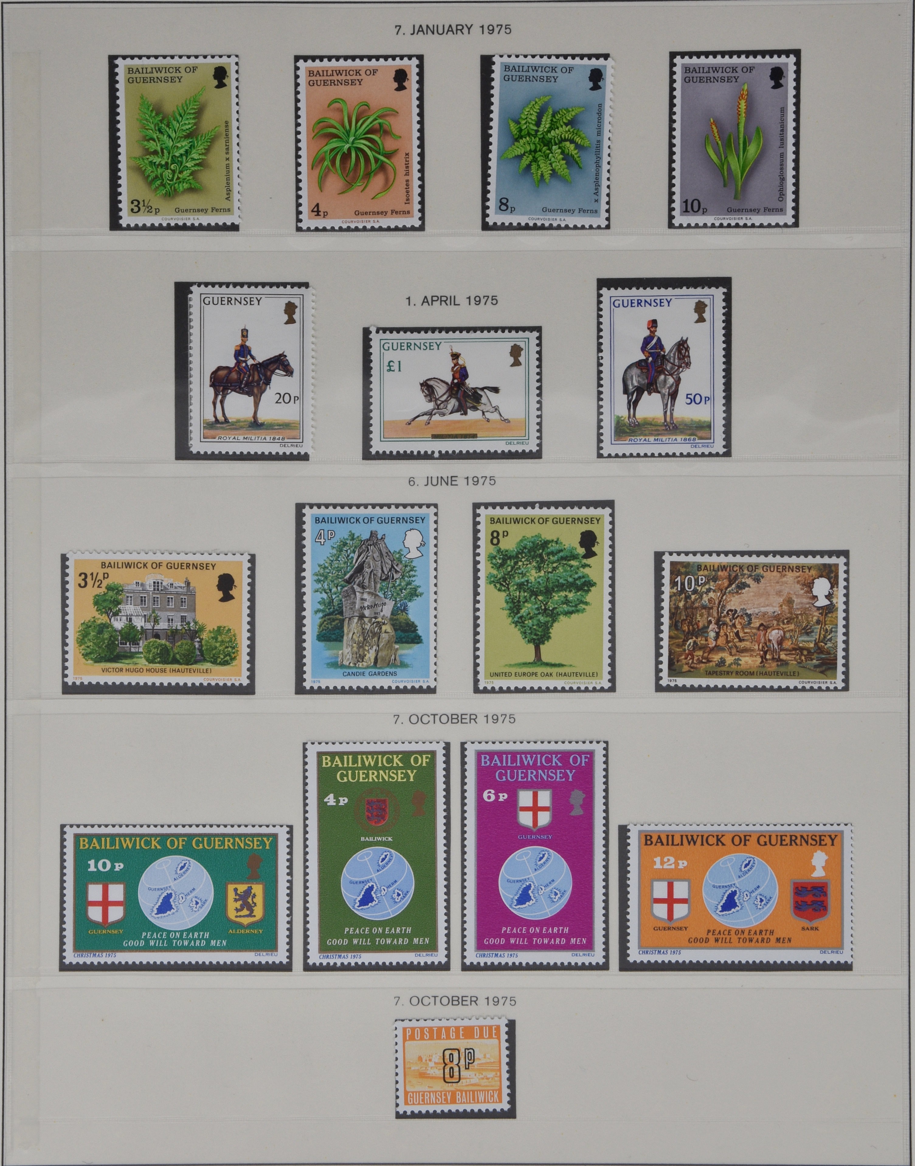 Philately interest - A comprehensive collection of mint Guernsey stamps, displayed in ten Guernsey - Image 5 of 5