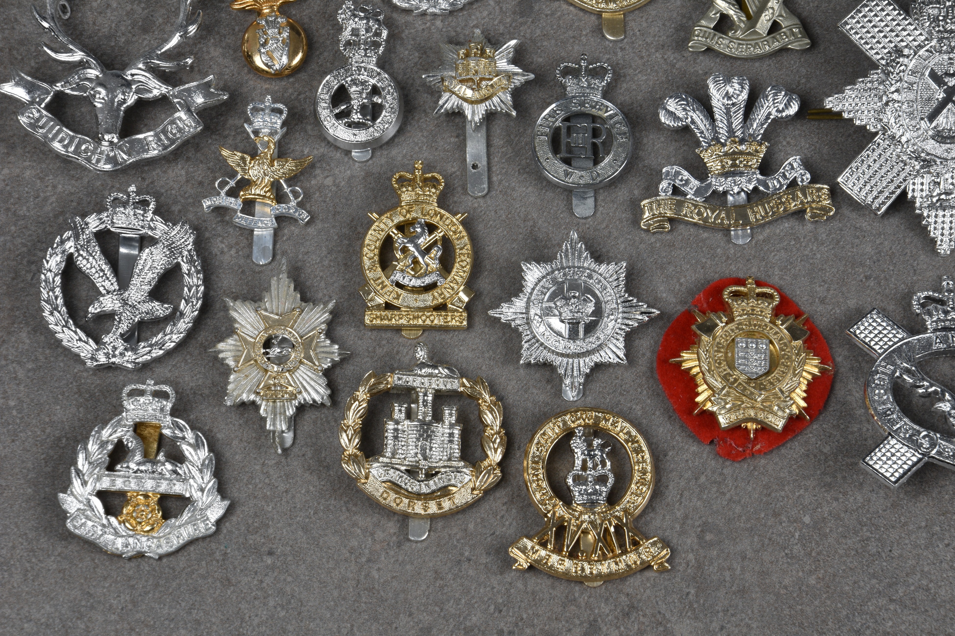 A collection of various Military anodised aluminium cap badges etc, to include Queens Own - Image 4 of 5