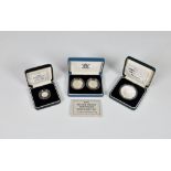 Royal Mint 1992 silver proof Ten Pence two-coin set, together with 1997 Britannia silver proof £2