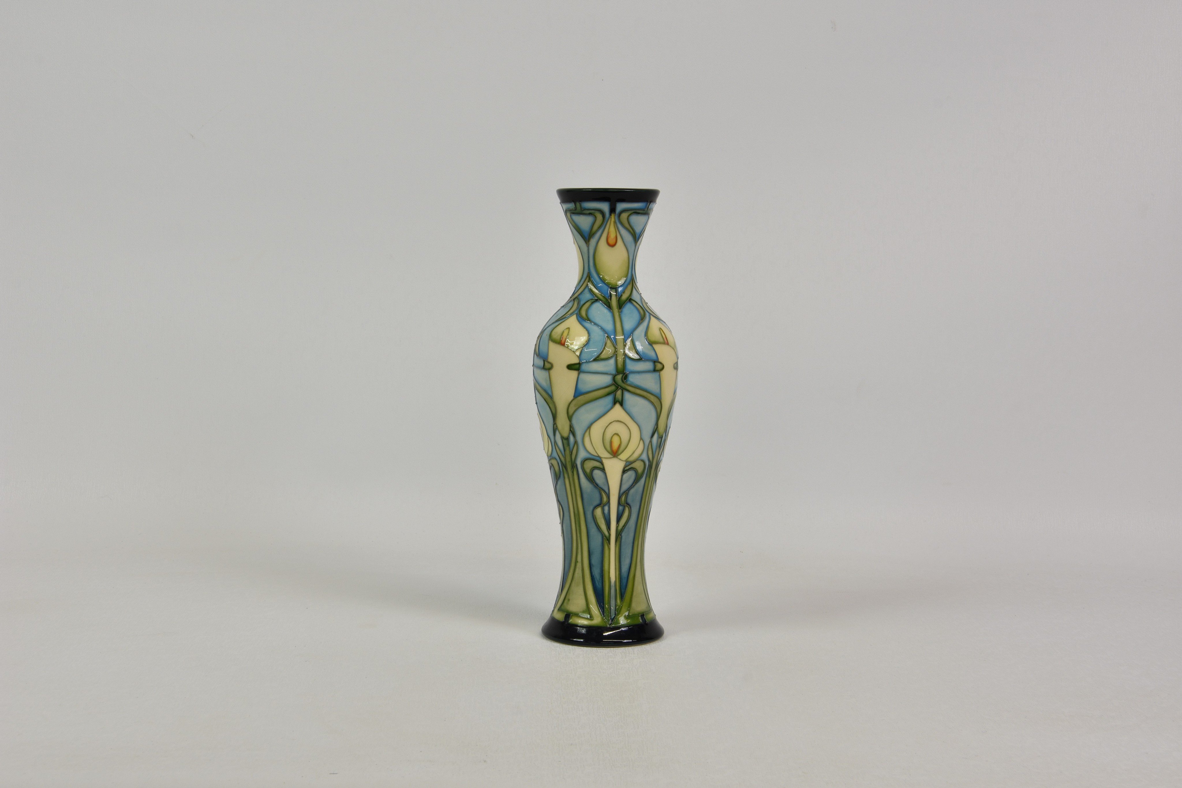 A Moorcroft Pottery Prestige vase, decorated in the Calla Lily pattern designed by Emma Bossons, - Image 2 of 3