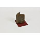 First World War interest - a German commemorative cigarette case, in bronzed tin, of rounded,
