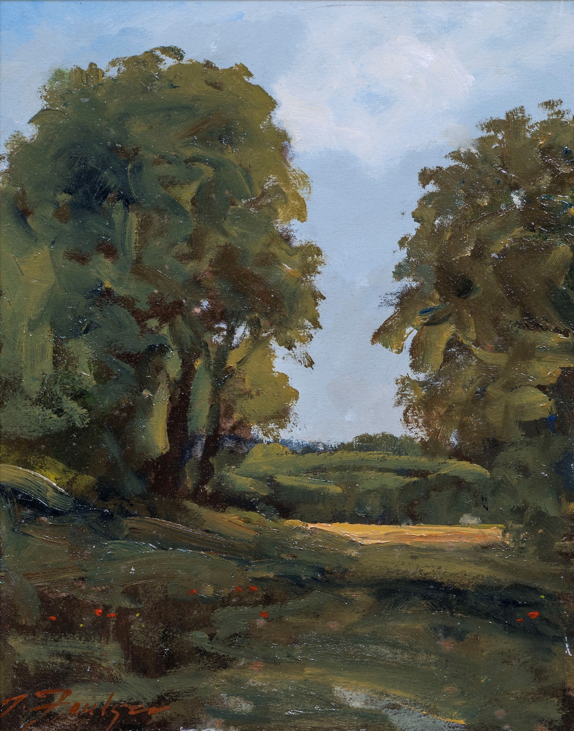 John Foulger (British, 1943-2007), English Country Landscape. oil on board, signed lower, framed. 9¾