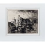 Edmund Blampied RE (Jersey, 1886-1966), 'A Jersey Vraic Cart', drypoint etching, signed "Blampied