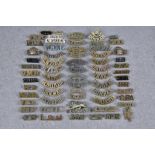 A collection of Military Shoulder Titles, to include Royal Anglian; Durham; N Stafford; Kings Own
