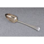 A Channel Islands silver bright cut Old English pattern table spoon, maker's mark T.DG J.LG struck