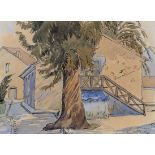 Malcolm Arbuthnot R.I., N.S. (British, 1877-1967), Palm Tree and Buildings. * watercolour, signed