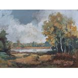 L. Cox (British, late 20th century), “Little Bracebridge Sutton Park”. oil on canvas, signed lower