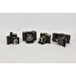 Four Zeiss Ikon cameras, to include Super Ikonta 532/16, with ressar 1:2.8 F=8cm Lens Nr.932536;