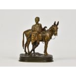 After Alfred Dubucand (French, 1828-1894), a French bronze figure group of 'L'ANIER DU CAIRE (A