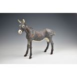 Elaine Peto (British, b.1963), a studio pottery stoneware model of a donkey, impressed potters