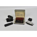 Minox Sub Miniature Cameras, to include Minox 110 S, cased with paperwork; Minox B chrome with case;