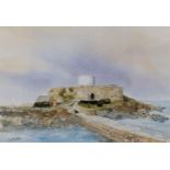 Eric Thompson (British, 20th century), Fort Grey, Guernsey. * watercolour, signed lower left. * 10 x