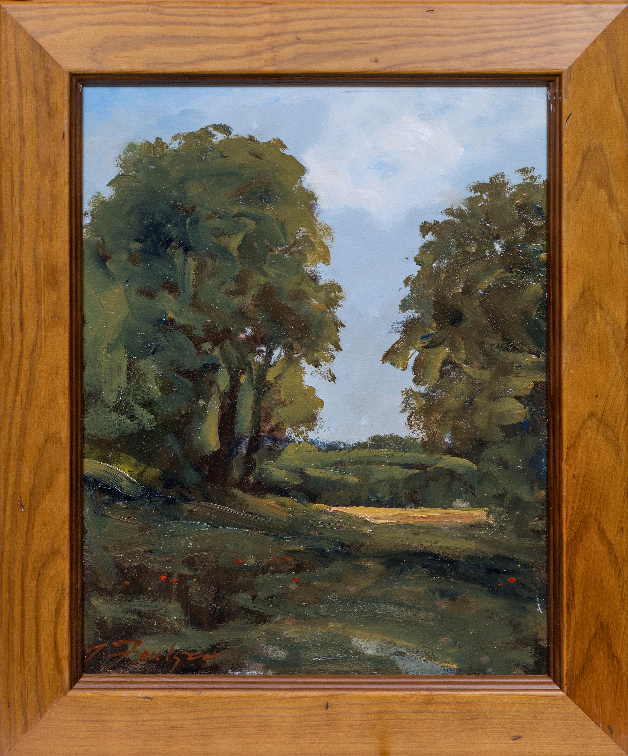 John Foulger (British, 1943-2007), English Country Landscape. oil on board, signed lower, framed. 9¾ - Image 2 of 2