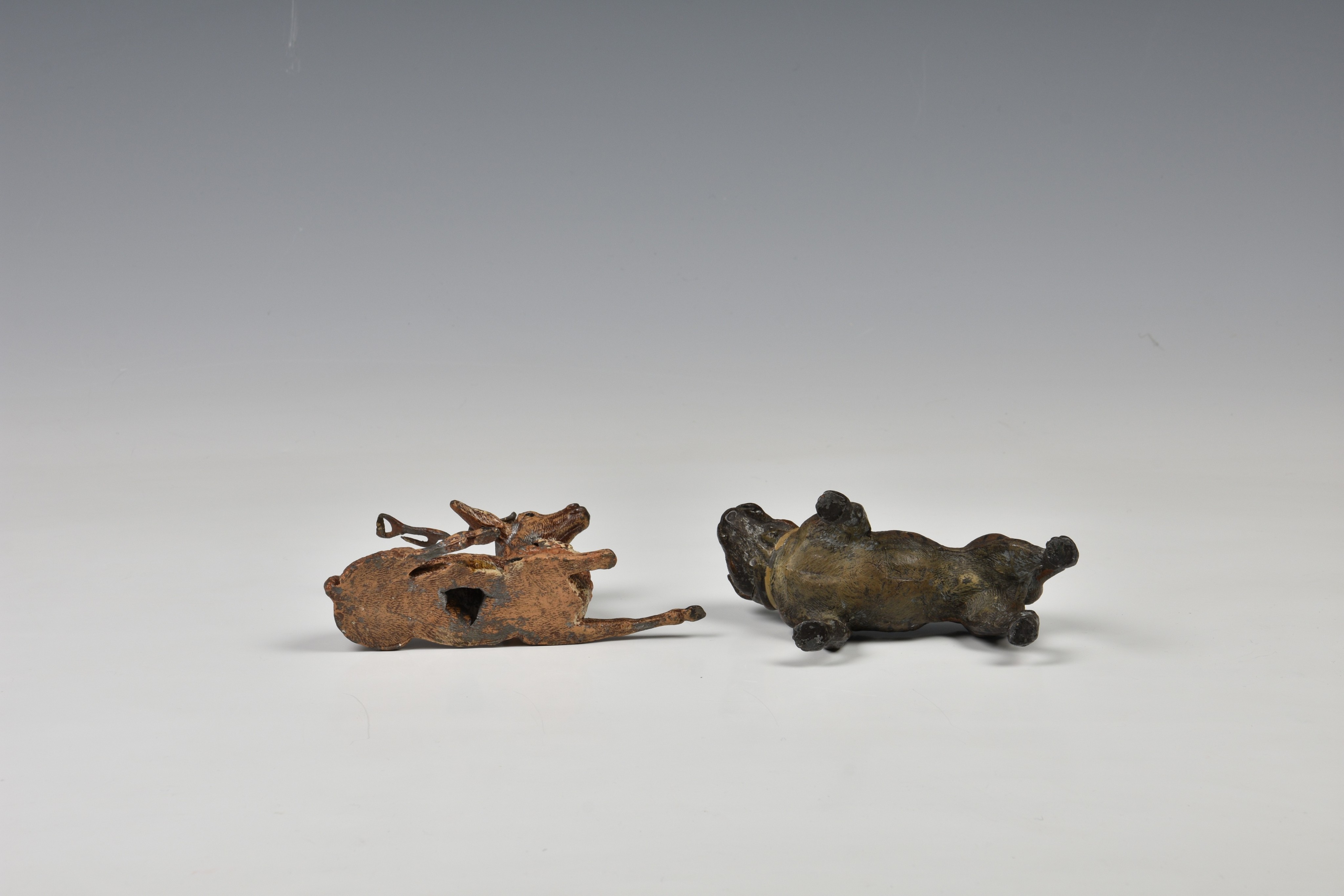 A German cold painted lead figure of a pug dog, early 20th century, 3in. (7.6cm.) high; together - Image 3 of 5