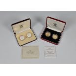 A Royal Mint 1998 UK Silver Proof Piedfort Two Pound coin set, together with a 1989 £2 Silver