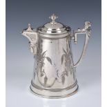 A Victorian Egyptian revival Reed & Barton silver plate water pitcher, designed by James Stimpson,