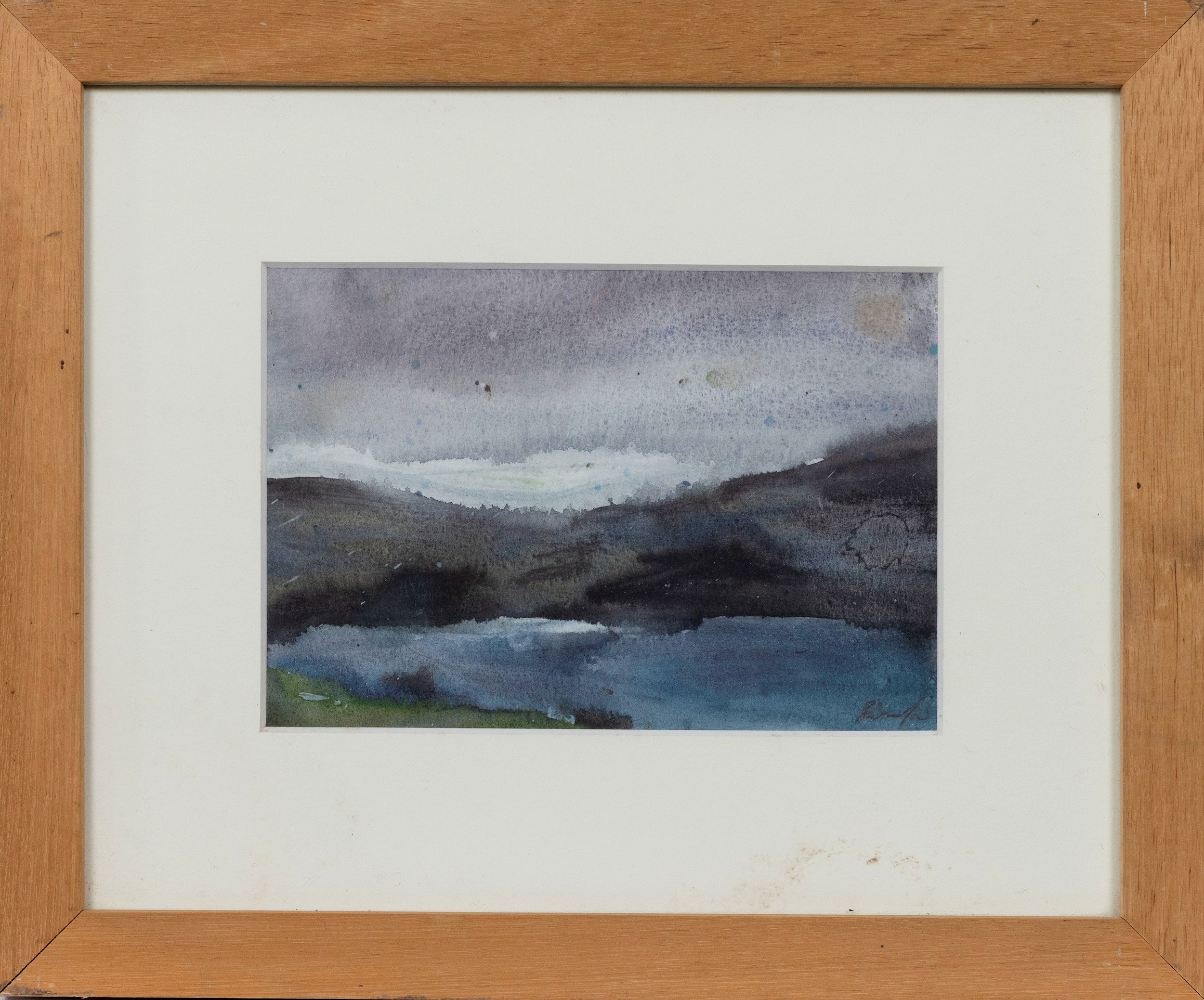 Pandora Mond (Scottish, b.1959), Mountain landscape. oil on board, signed lower right. 4 5/8 x 6½in. - Image 2 of 2