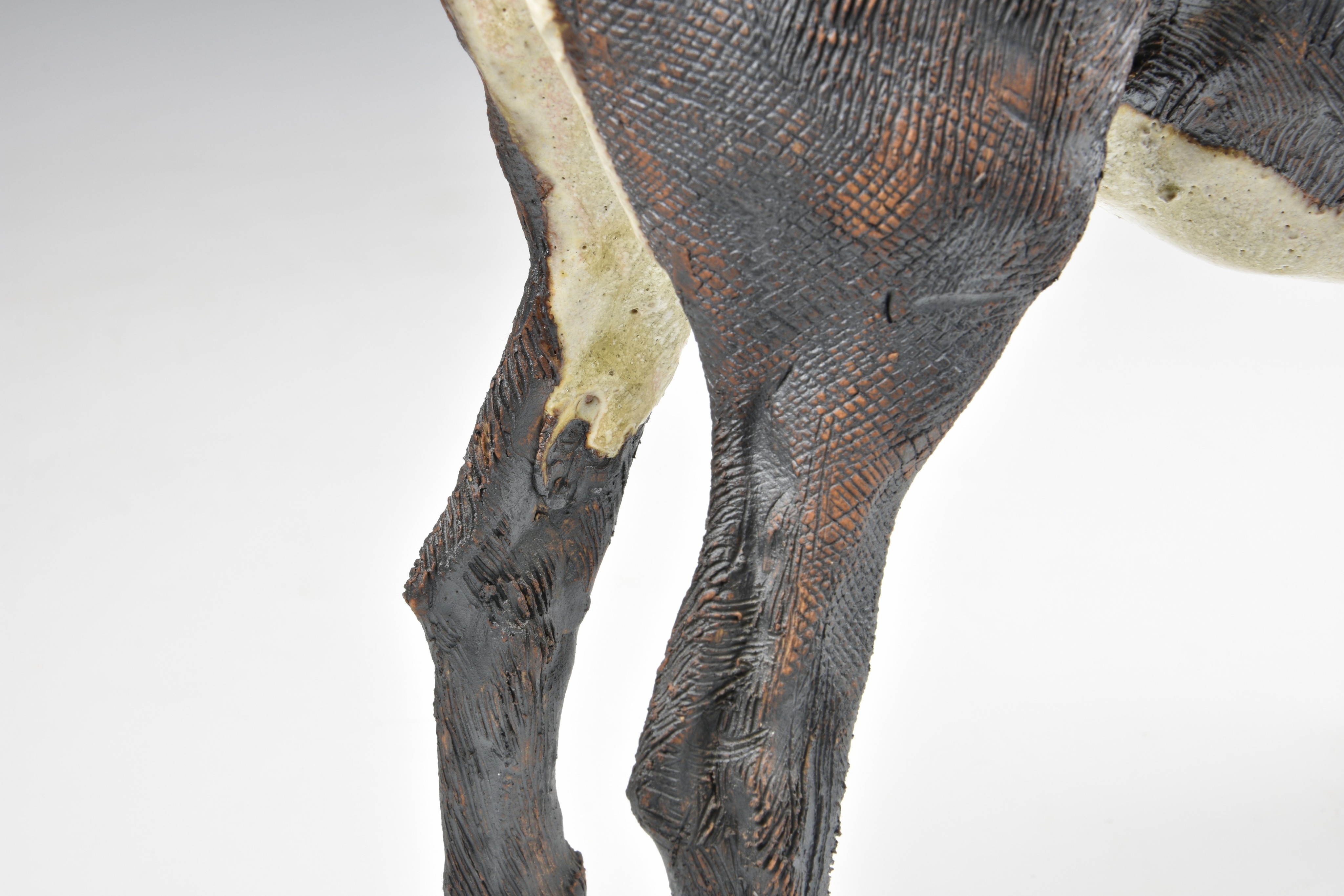 Elaine Peto (British, b.1963), a studio pottery stoneware model of a donkey, impressed potters - Image 3 of 3