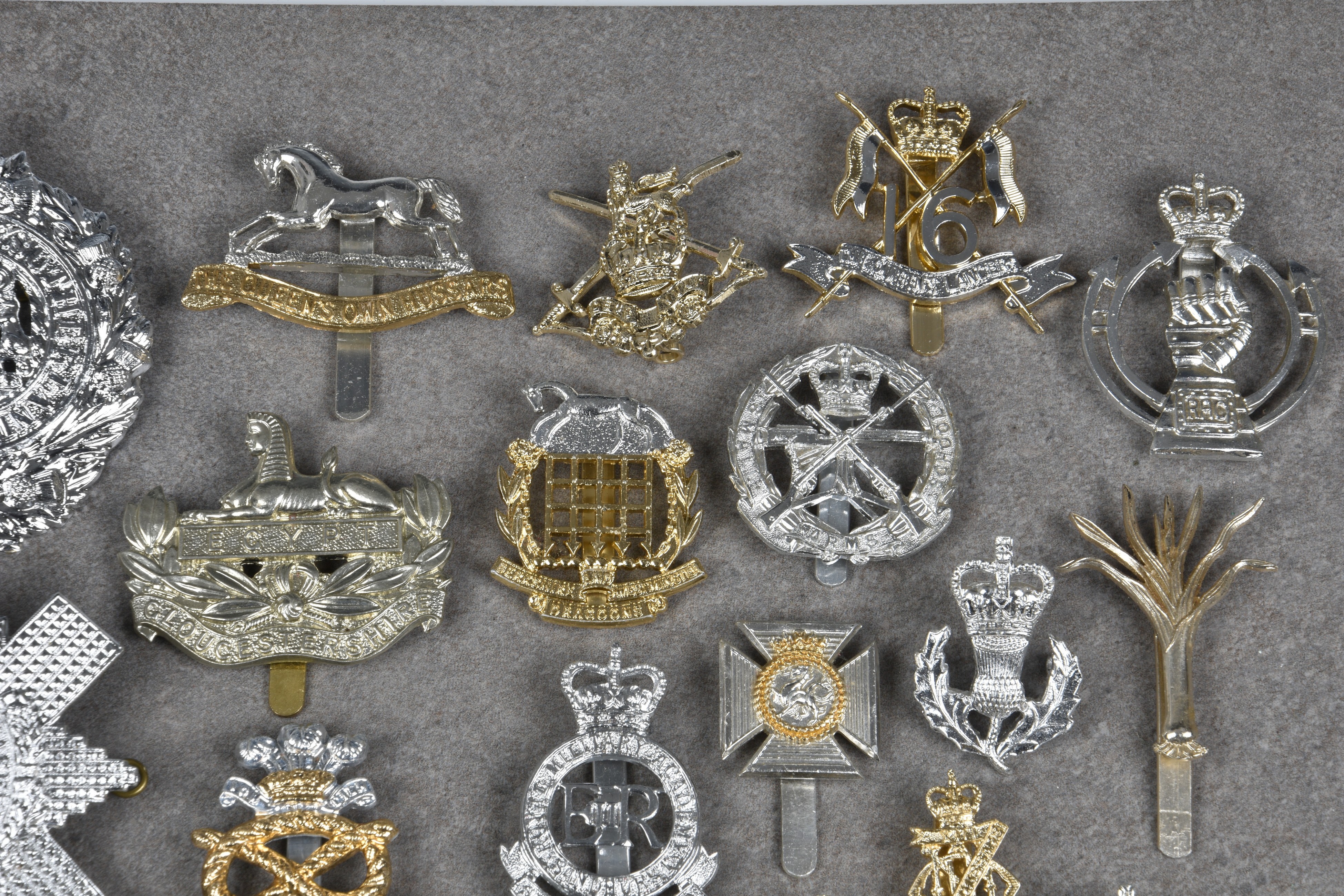 A collection of various Military anodised aluminium cap badges etc, to include Queens Own - Image 3 of 5